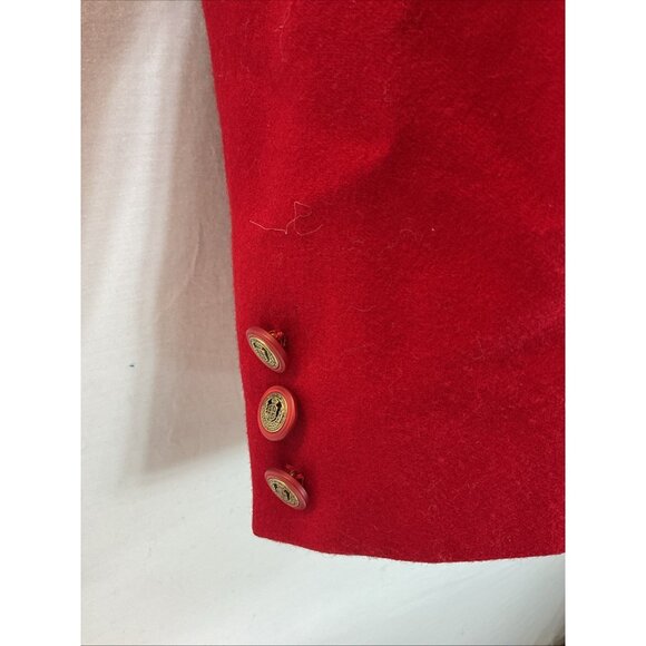 VTG Pendleton 100% Wool Red Blazer Jacket‎ Women’s Size 10 holiday festive USA - Picture 3 of 10